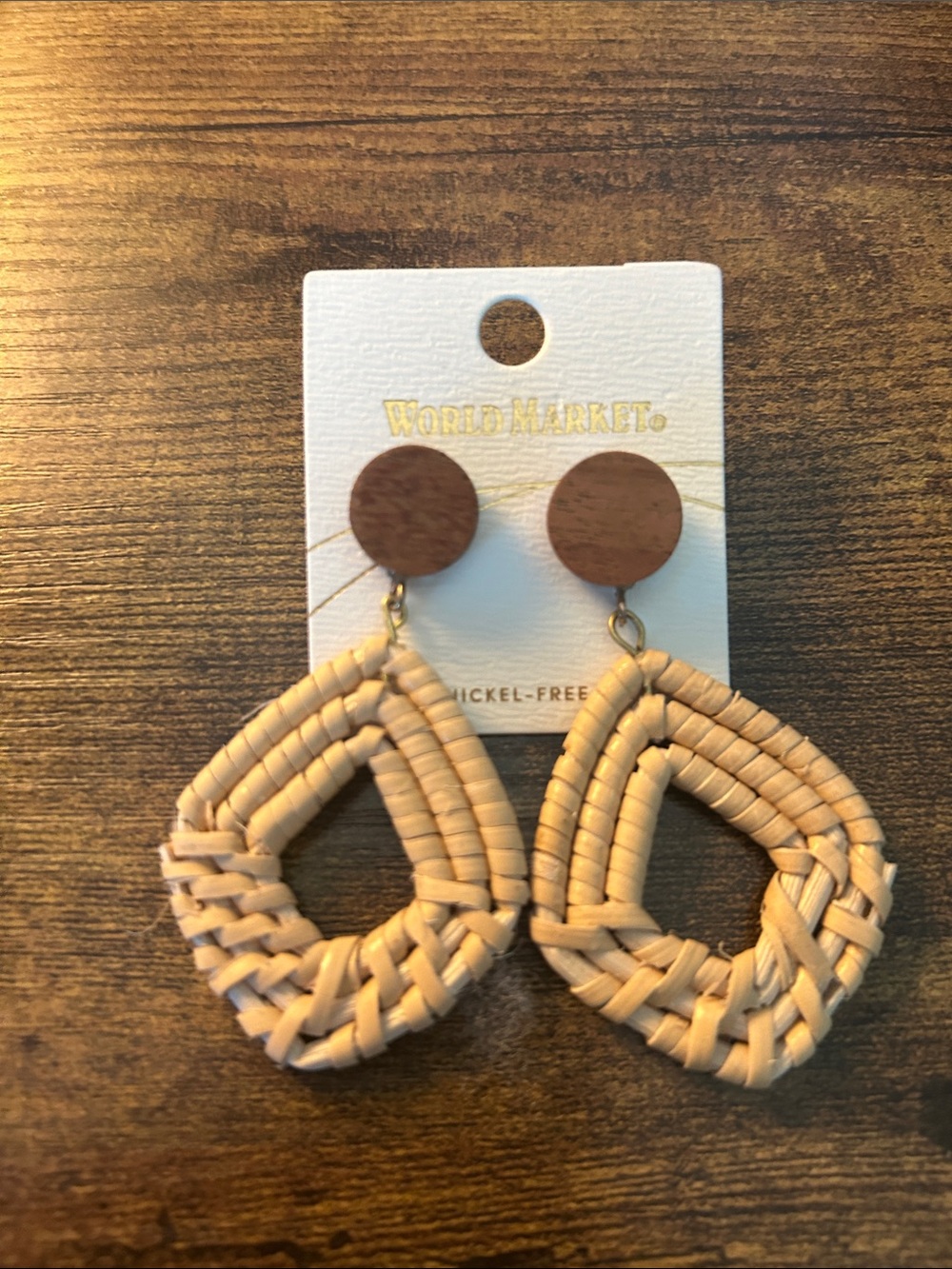 New Rattan and Wood Earrings